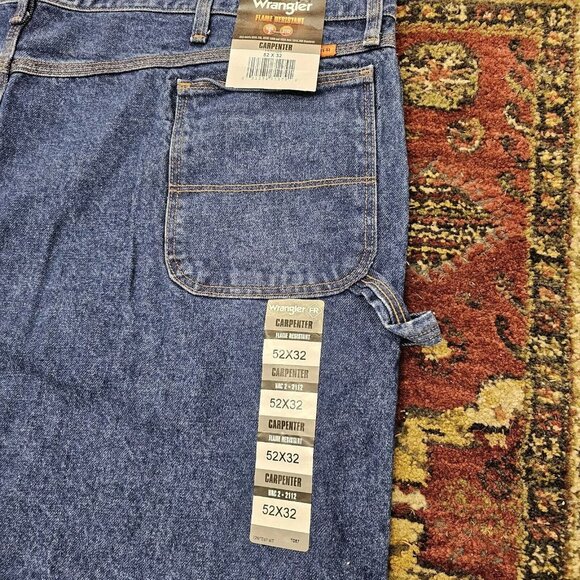 Wrangler FR Jeans Men 52X32 Blue Denim Flame Resistant Riggs Workwear FR3W020 - Picture 4 of 8